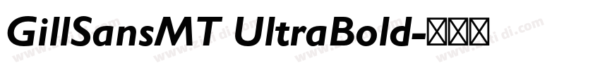 GillSansMT UltraBold字体转换